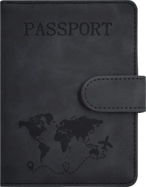 RFID Blocking Passport Cover & Compact Travel Wallet, Black RFID Blocking Passport Cover & Compact Travel Wallet, Black
