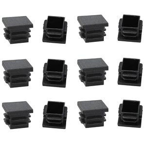12 PCS 3/4 Inch Square Plastic End Caps, Black Chair Leg Plugs, Furniture Feet Protectors for Tables, Pipes, Non-Slip Floor Protectors, Tube End 12 PCS 3/4 Inch Square Plastic End Caps, Black Chair Leg Plugs, Furniture Feet Protectors for Tables, Pipes, Non-Slip Floor Protectors, Tube End