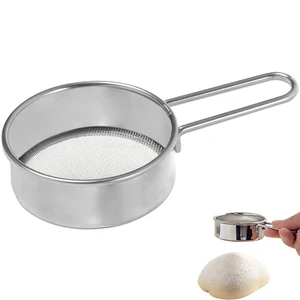Flour Sifter for Baking,Stainless Steel Powdered Sugar Shaker Duster for Rapid Screening Of Flour,Apricot Flour,Sugar Powder,Powder With Other Ingredients Flour Sifter for Baking,Stainless Steel Powdered Sugar Shaker Duster for Rapid Screening Of Flour,Apricot Flour,Sugar Powder,Powder With Other Ingredients