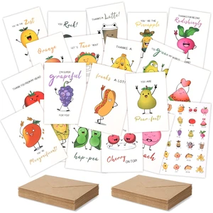 Funny Thank You Cards Set of 20, 4x6 INCH Unique Teacher Appreciation Cards with Envelopes, Cute Notes for Kids Student, Blank Notecards with Envelopes & Matching Stickers, Graduation Gift Funny Thank You Cards Set of 20, 4x6 INCH Unique Teacher Appreciation Cards with Envelopes, Cute Notes for Kids Student, Blank Notecards with Envelopes & Matching Stickers, Graduation Gift