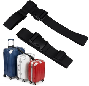 2 Pack Luggage Straps for Suitcases Adjustable Belt Luggage Connector Straps to Attach Backpack to Trolley, Connect 3 Bags Together for Travel 2 Pack Luggage Straps for Suitcases Adjustable Belt Luggage Connector Straps to Attach Backpack to Trolley, Connect 3 Bags Together for Travel