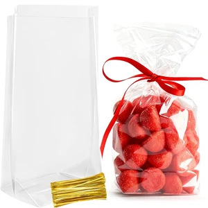 Clear Cellophane Treat Bags, 6 x 9 x 2.4 Inch, 100 Pack Clear Cellophane Treat Bags, 6 x 9 x 2.4 Inch, 100 Pack
