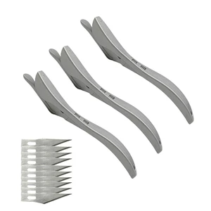 3PCS Car Wrapping Paper Cutter with 10 Replaceable Blades (Gray) 3PCS Car Wrapping Paper Cutter with 10 Replaceable Blades (Gray)