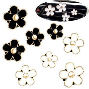 Car Decoration Flower Air Vent Clip Air Conditioning Outlet Clip Car Air Freshener Clip Car Interior Decor Charm Colorful Car Accessories for Women Interior Cute Set (8PCS-Black&White) Car Decoration Flower Air Vent Clip Air Conditioning Outlet Clip Car Air Freshener Clip Car Interior Decor Charm Colorful Car Accessories for Women Interior Cute Set (8PCS-Black&White)