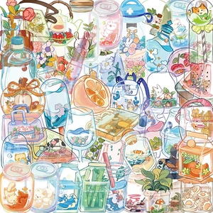 50PCS Clear PET Stickers, Miniature Glass Bottle Scene Decals with Cute Nature Designs, Waterproof Aesthetic Stickers for Journal Scrapbook Planner Laptop Water Bottle 50PCS Clear PET Stickers, Miniature Glass Bottle Scene Decals with Cute Nature Designs, Waterproof Aesthetic Stickers for Journal Scrapbook Planner Laptop Water Bottle