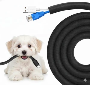 Dog and Cat Cord Protector, Pet-Proof Cable Guard for Wires and Cords for Cable, Cord Dog and Cat Cord Protector, Pet-Proof Cable Guard for Wires and Cords for Cable, Cord