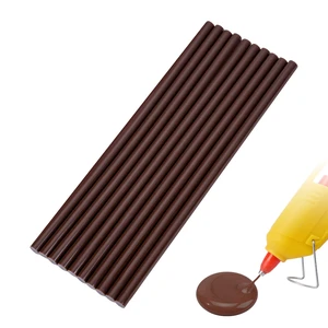 10 Pieces Mini Hot Glue Gun Sticks 7mm x 200mm Hot Melt Glue Sticks for DIY Art Craft, Brown 10 Pieces Mini Hot Glue Gun Sticks 7mm x 200mm Hot Melt Glue Sticks for DIY Art Craft, Brown