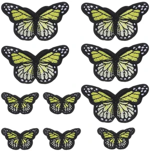 10 PCS Butterfly Iron On Patches, Ymapinc Green Embroidered Applique 10 PCS Butterfly Iron On Patches, Ymapinc Green Embroidered Applique