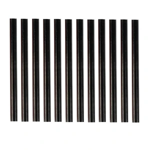 HUIHUIBAO 12 PCS Colored Hot Glue Sticks, Mini Hot Melt Adhesive Glue Stick for DIY Art Craft, 7 x 100mm, Black HUIHUIBAO 12 PCS Colored Hot Glue Sticks, Mini Hot Melt Adhesive Glue Stick for DIY Art Craft, 7 x 100mm, Black