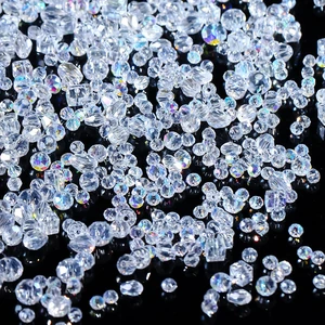 800pcs Glass Beads for Jewelry Making, Loose Sparkly Beads Hole Drilled DIY for Bracelets Craft Earrings Making, Colorful Rainbow Crystal Beads (White) 800pcs Glass Beads for Jewelry Making, Loose Sparkly Beads Hole Drilled DIY for Bracelets Craft Earrings Making, Colorful Rainbow Crystal Beads (White)