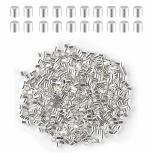 500 Pieces Tube Crimp Beads for Jewelry Making 2MM Crimping Beads for DIY Necklace Earring Bracelet Crimp Stopper Silver Tube Crimp End Brass Crimp Tube Spacer Tiny Loose Crimp Tube Bead (Silver) 500 Pieces Tube Crimp Beads for Jewelry Making 2MM Crimping Beads for DIY Necklace Earring Bracelet Crimp Stopper Silver Tube Crimp End Brass Crimp Tube Spacer Tiny Loose Crimp Tube Bead (Silver)