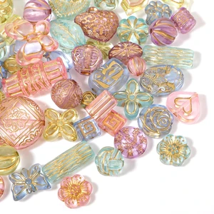 60-70 Pcs Cute Assorted Aesthetic Beads- Bohemia Acrylic Bracelet Beads 60-70 Pcs Cute Assorted Aesthetic Beads- Bohemia Acrylic Bracelet Beads