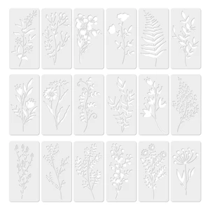18 Pack Floral Stencils for Painting on Wood, Reusable Flower Stencils for Crafts, Wildflower Botanical Templates for Furniture, Wall, Canvas & DIY Home Decor 18 Pack Floral Stencils for Painting on Wood, Reusable Flower Stencils for Crafts, Wildflower Botanical Templates for Furniture, Wall, Canvas & DIY Home Decor