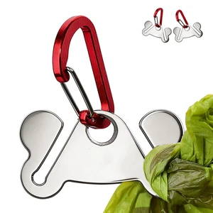 Dog Poop Bag Holder Leash Dogs Waste Bag Dispenser Metal Carrier Red Clip 2 Dog Poop Bag Holder Leash Dogs Waste Bag Dispenser Metal Carrier Red Clip 2
