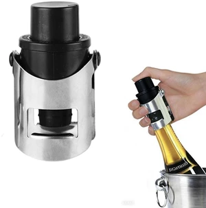 Champagne Stoppers,Wine Stoppers for Wine Bottles,One-Push Wine Corks Champagne Stoppers,Wine Stoppers for Wine Bottles,One-Push Wine Corks