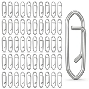 50 PCS Fish Clips Speed Clips for Fishing Lures Stainless Steel 50 PCS Fish Clips Speed Clips for Fishing Lures Stainless Steel
