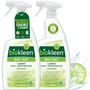 Bac-Out Enzyme Cleaner Spray and Stain & Odor Remover for Pet Stains, Laundry, Diapers, Wine, Carpets, & More, Eco-Friendly, Non-Toxic, Lime Scent, 32 Ounces (Pack of 2) Bac-Out Enzyme Cleaner Spray and Stain & Odor Remover for Pet Stains, Laundry, Diapers, Wine, Carpets, & More, Eco-Friendly, Non-Toxic, Lime Scent, 32 Ounces (Pack of 2)