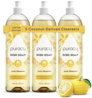 Natural Dish Soap - Skin-Softening Dishwashing Soap, Non-Toxic Dish Soap, Organic Liquid Dishwashing Detergent Soap, Coconut-Derived Cleanser (Yuzu Blossom, 16 fl oz, 3 Pack) Natural Dish Soap - Skin-Softening Dishwashing Soap, Non-Toxic Dish Soap, Organic Liquid Dishwashing Detergent Soap, Coconut-Derived Cleanser (Yuzu Blossom, 16 fl oz, 3 Pack)