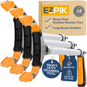 Pro 34" Grabber Reacher Tool for Seniors - Grabbers for Elderly Reaching Tool Heavy Duty Pickup Trash Picker Upper Equipment - Claw Grabber Stick for Reaching Aids, Weed Gripper 3-Pack Pro 34" Grabber Reacher Tool for Seniors - Grabbers for Elderly Reaching Tool Heavy Duty Pickup Trash Picker Upper Equipment - Claw Grabber Stick for Reaching Aids, Weed Gripper 3-Pack