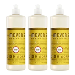 CLEAN DAY Liquid Dish Soap, Daisy, 16 fl oz, 3 Pack Cuts Through Grease, Removes 48-Hour Stuck on Food, Cruelty Free, Made with Essential Oils and Aloe Vera Extract CLEAN DAY Liquid Dish Soap, Daisy, 16 fl oz, 3 Pack Cuts Through Grease, Removes 48-Hour Stuck on Food, Cruelty Free, Made with Essential Oils and Aloe Vera Extract