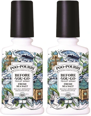 Before-You-Go Toilet Spray,Fresh Sea Salt,4 Fl Oz,Up to 200 Uses,Bathroom Odor Deodorizer,Plant-Based with Essential Oils,for Home or Work,Sea Salt,Bergamot & Eucalyptus Scent,(Pack of 2) Before-You-Go Toilet Spray,Fresh Sea Salt,4 Fl Oz,Up to 200 Uses,Bathroom Odor Deodorizer,Plant-Based with Essential Oils,for Home or Work,Sea Salt,Bergamot & Eucalyptus Scent,(Pack of 2)