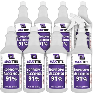 91% Isopropyl Alcohol (2 Gallons (8 Pack, 32 fl oz) - Includes Heavy-Duty Spray Nozzle - Made in USA 91% Isopropyl Alcohol (2 Gallons (8 Pack, 32 fl oz) - Includes Heavy-Duty Spray Nozzle - Made in USA