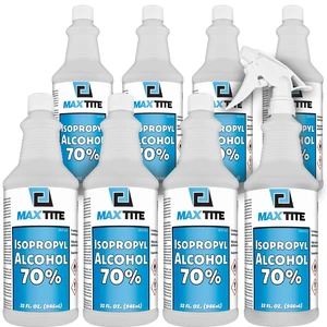 70% Isopropyl Alcohol (2 Gallons (8 Pack, 32 fl oz) - Includes Heavy-Duty Spray Nozzle - Made in USA 70% Isopropyl Alcohol (2 Gallons (8 Pack, 32 fl oz) - Includes Heavy-Duty Spray Nozzle - Made in USA