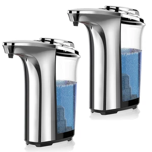 Automatic Soap Dispenser, 17oz Touchless Liquid Dish Soap Dispenser Kitchen 17OZ Large Capacity, 2 Pack, 5 Adjustable Soap Levels, Hand Dispenser for Bathroom Kitchen Sink, Battery Operated Automatic Soap Dispenser, 17oz Touchless Liquid Dish Soap Dispenser Kitchen 17OZ Large Capacity, 2 Pack, 5 Adjustable Soap Levels, Hand Dispenser for Bathroom Kitchen Sink, Battery Operated