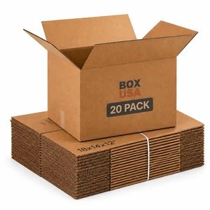 Medium Moving Boxes 18L x 14W x 12H 20-Pack - Corrugated Cardboard for Shipping, Mailing, Packing, Packaging and Storage Medium Moving Boxes 18L x 14W x 12H 20-Pack - Corrugated Cardboard for Shipping, Mailing, Packing, Packaging and Storage
