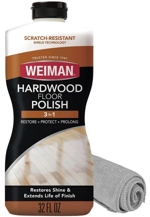 Wood Floor Polish and Restorer 32 Oz Bundle - High-Traffic Hardwood Floor, Natural Shine, Removes Scratches, Leaves Protective Layer Wood Floor Polish and Restorer 32 Oz Bundle - High-Traffic Hardwood Floor, Natural Shine, Removes Scratches, Leaves Protective Layer