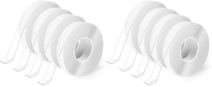 Double-Sided Tape (4-Roll of 10FT), Removable, Traceless, Washable, Reusable - Multipurpose Tape as Seen on TV (1/24" x 1/2" x 10', 4) (Pack of 2) Double-Sided Tape (4-Roll of 10FT), Removable, Traceless, Washable, Reusable - Multipurpose Tape as Seen on TV (1/24" x 1/2" x 10', 4) (Pack of 2)