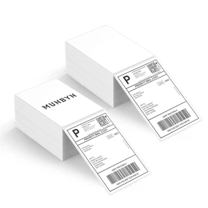 4x6 Inch Thermal Labels, 1000 Labels/2 Stacks(500 Pcs per Stack) 4"x6" Fanfold Shipping Labels, No BPA and BPS, Print Clear and Sharp, Strong Adhesive, Compatible with Most Thermal Printers 4x6 Inch Thermal Labels, 1000 Labels/2 Stacks(500 Pcs per Stack) 4"x6" Fanfold Shipping Labels, No BPA and BPS, Print Clear and Sharp, Strong Adhesive, Compatible with Most Thermal Printers
