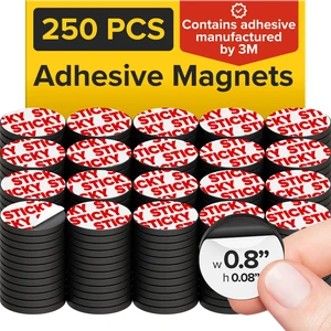Sticky Flexible Adhesive Magnets for Crafts, 0.8"x0.08" (20x2mm), 250 pcs Flexible Sticky Magnetic Dots for Office & School Supplies, Whiteboard, Crafts, Fridge, School Projects & Classroom Decor Sticky Flexible Adhesive Magnets for Crafts, 0.8"x0.08" (20x2mm), 250 pcs Flexible Sticky Magnetic Dots for Office & School Supplies, Whiteboard, Crafts, Fridge, School Projects & Classroom Decor