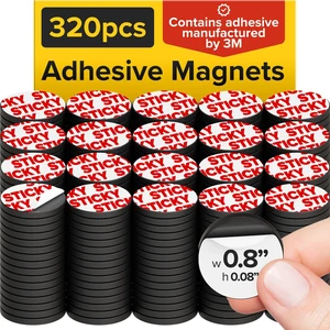 Sticky Flexible Adhesive Magnets for Crafts, 0.8"x0.08" (20x2mm), 320 pcs Flexible Sticky Magnetic Dots for Office & School Supplies, Whiteboard, Crafts, Fridge, School Projects & Classroom Decor Sticky Flexible Adhesive Magnets for Crafts, 0.8"x0.08" (20x2mm), 320 pcs Flexible Sticky Magnetic Dots for Office & School Supplies, Whiteboard, Crafts, Fridge, School Projects & Classroom Decor
