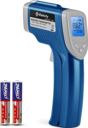 Infrared Thermometer Laser Temperature Gun, -58°F~1130°F, Blue Cooking, Pizza Oven, BBQ, Meat, Kitchen, Reptile, HVAC, Adjustable Emissivity, MAX Display, High Temperature Infrared Thermometer Laser Temperature Gun, -58°F~1130°F, Blue Cooking, Pizza Oven, BBQ, Meat, Kitchen, Reptile, HVAC, Adjustable Emissivity, MAX Display, High Temperature