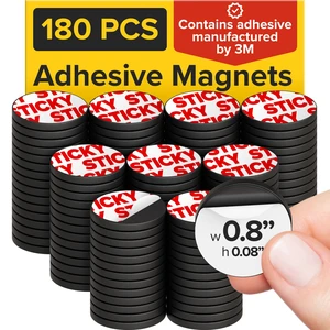 Sticky Flexible Adhesive Magnets for Crafts, 0.8"x0.08" (20x2mm), 180 pcs Flexible Sticky Magnetic Dots for Office & School Supplies, Whiteboard, Crafts, Fridge, School Projects & Classroom Decor Sticky Flexible Adhesive Magnets for Crafts, 0.8"x0.08" (20x2mm), 180 pcs Flexible Sticky Magnetic Dots for Office & School Supplies, Whiteboard, Crafts, Fridge, School Projects & Classroom Decor