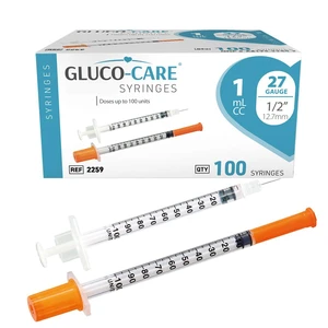 1 ml/cc Syringes 27G x 1/2 (12.7mm), Orange Cap, 100/box Fine Tip, Clear Barrel, Bold Scale, Smooth Plunger Movement with back-end stopper, Leak-Proof Design, Front & Back Orange Cap 1 ml/cc Syringes 27G x 1/2 (12.7mm), Orange Cap, 100/box Fine Tip, Clear Barrel, Bold Scale, Smooth Plunger Movement with back-end stopper, Leak-Proof Design, Front & Back Orange Cap