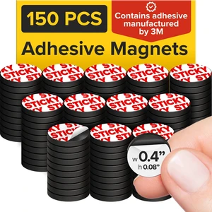 Sticky Flexible Adhesive Magnets for Crafts, 0.4"x0.08" (10x2mm), 150 pcs Flexible Sticky Magnetic Dots for Office & School Supplies, Whiteboard, Crafts, Fridge, School Projects & Classroom Decor Sticky Flexible Adhesive Magnets for Crafts, 0.4"x0.08" (10x2mm), 150 pcs Flexible Sticky Magnetic Dots for Office & School Supplies, Whiteboard, Crafts, Fridge, School Projects & Classroom Decor