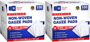 Non-Woven Sterile Pads 4x4, Pack of 200, 8-Ply, Soft, Lint-Free, Individually Wrapped, Sterile, Absorbent, Breathable, Perfect for Wound Care Non-Woven Sterile Pads 4x4, Pack of 200, 8-Ply, Soft, Lint-Free, Individually Wrapped, Sterile, Absorbent, Breathable, Perfect for Wound Care