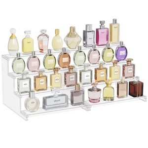 12" Perfume Organizer, Cologne Stand Tool-Free Assembly, 2 Pcs Clear Display Riser Shelf for Makeup, Skincare, Nail Polish, Spice, Figure, Bedroom Bathroom Counter Storage Room Decor 12" Perfume Organizer, Cologne Stand Tool-Free Assembly, 2 Pcs Clear Display Riser Shelf for Makeup, Skincare, Nail Polish, Spice, Figure, Bedroom Bathroom Counter Storage Room Decor