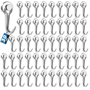 Swivel Swing Magnetic Hooks, 50PCS 30lbs Magnet Hook Heavy Duty Strong Magnets Refrigerator Fridge Hanging for Classroom Beach Vacation Kitchen Grills Home Swivel Swing Magnetic Hooks, 50PCS 30lbs Magnet Hook Heavy Duty Strong Magnets Refrigerator Fridge Hanging for Classroom Beach Vacation Kitchen Grills Home