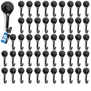 Swivel Swing Black Magnetic Hooks, 50PCS 30lbs Magnet Hook Heavy Duty Strong Magnets Refrigerator Fridge Hanging for Classroom Beach Vacation Kitchen Grills Home Swivel Swing Black Magnetic Hooks, 50PCS 30lbs Magnet Hook Heavy Duty Strong Magnets Refrigerator Fridge Hanging for Classroom Beach Vacation Kitchen Grills Home