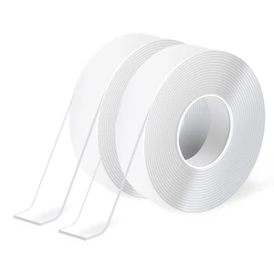 Traceless Nano Double-Sided Tape, 1/24 Inch x 2 Inch x 10 ft, Crystal Strong Adhesion, Removable, Reusable, Waterproof, Residue-Free, Damage-Free, for Home, Office, Suitable for Renters, DIYers Traceless Nano Double-Sided Tape, 1/24 Inch x 2 Inch x 10 ft, Crystal Strong Adhesion, Removable, Reusable, Waterproof, Residue-Free, Damage-Free, for Home, Office, Suitable for Renters, DIYers