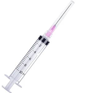 100 Pack Disposable 10ml/cc Lab Syringes with 18Ga 1 Inch Needle Luer Lock, Individually Sealed Packed 100 Pack Disposable 10ml/cc Lab Syringes with 18Ga 1 Inch Needle Luer Lock, Individually Sealed Packed