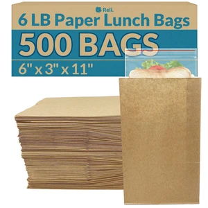 Brown Paper Bags | 500 Count | Paper Lunch Bags Ideal for Small Lunches and Crafts | Lunch Paper Bags Perfect for Sandwiches and Snacks Brown Paper Bags | 500 Count | Paper Lunch Bags Ideal for Small Lunches and Crafts | Lunch Paper Bags Perfect for Sandwiches and Snacks