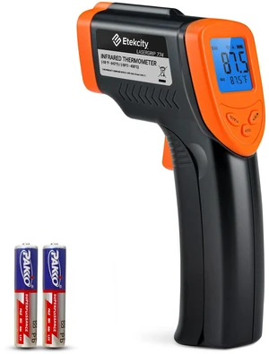 Infrared Thermometer Laser Temperature Gun 774, Orange Cooking, Pizza Oven, Griddle, BBQ, Meat, HVAC, Engine, Adjustable Emissivity, MAX Display, Surface Measurement Infrared Thermometer Laser Temperature Gun 774, Orange Cooking, Pizza Oven, Griddle, BBQ, Meat, HVAC, Engine, Adjustable Emissivity, MAX Display, Surface Measurement