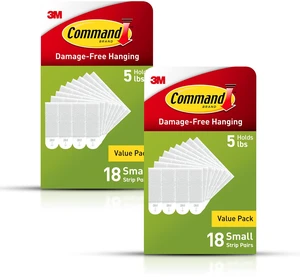 4 lb Small Picture Hanging Strips 36 Pairs (72 Strips), Damage-Free Hanging Picture Hangers, No Tools Wall Hanging Strips for Home Decor, White Adhesive Strips 4 lb Small Picture Hanging Strips 36 Pairs (72 Strips), Damage-Free Hanging Picture Hangers, No Tools Wall Hanging Strips for Home Decor, White Adhesive Strips