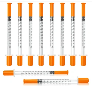 Jeringas con agujas para inyectar, 30G 1ml/cc 1/2" (12.7mm) jeringas de insulina, Pack of 100 Jeringas con agujas para inyectar, 30G 1ml/cc 1/2" (12.7mm) jeringas de insulina, Pack of 100