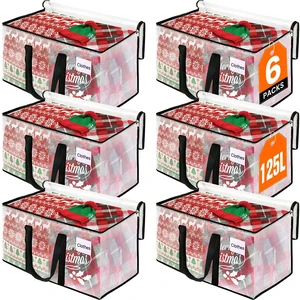 Moving Bags, Heavy Duty Large Storage Bags, 125L, 6 Pack, Clear Water-Resistant Packing Bags with Reinforced Handles & Dual Zippers, Foldable Storage Totes for Dorm Move & Home Organization Moving Bags, Heavy Duty Large Storage Bags, 125L, 6 Pack, Clear Water-Resistant Packing Bags with Reinforced Handles & Dual Zippers, Foldable Storage Totes for Dorm Move & Home Organization