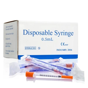 U-100 0.5cc/ml 30 Gauge 5/16" Syringe, Individually Packed 100 PACK U-100 0.5cc/ml 30 Gauge 5/16" Syringe, Individually Packed 100 PACK